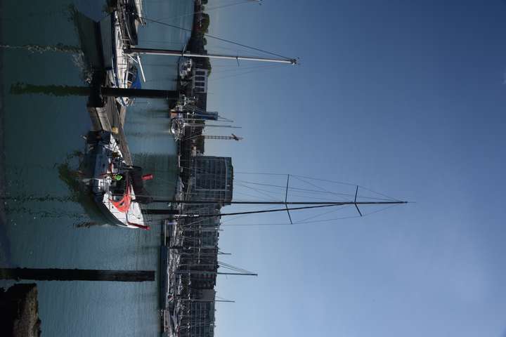 Privat segelbåt i Zeebrugges marina